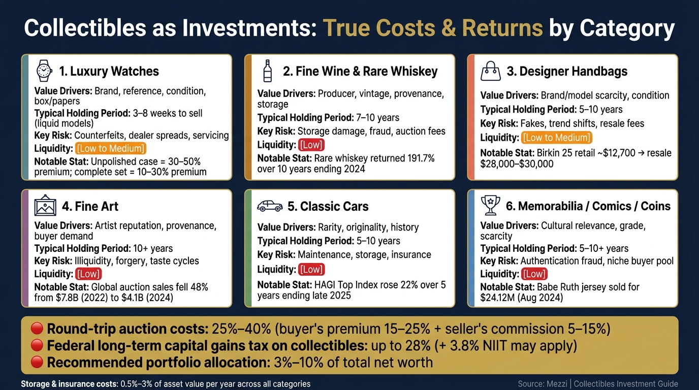 Collectibles as Investments: Costs, Returns & Risks by Category