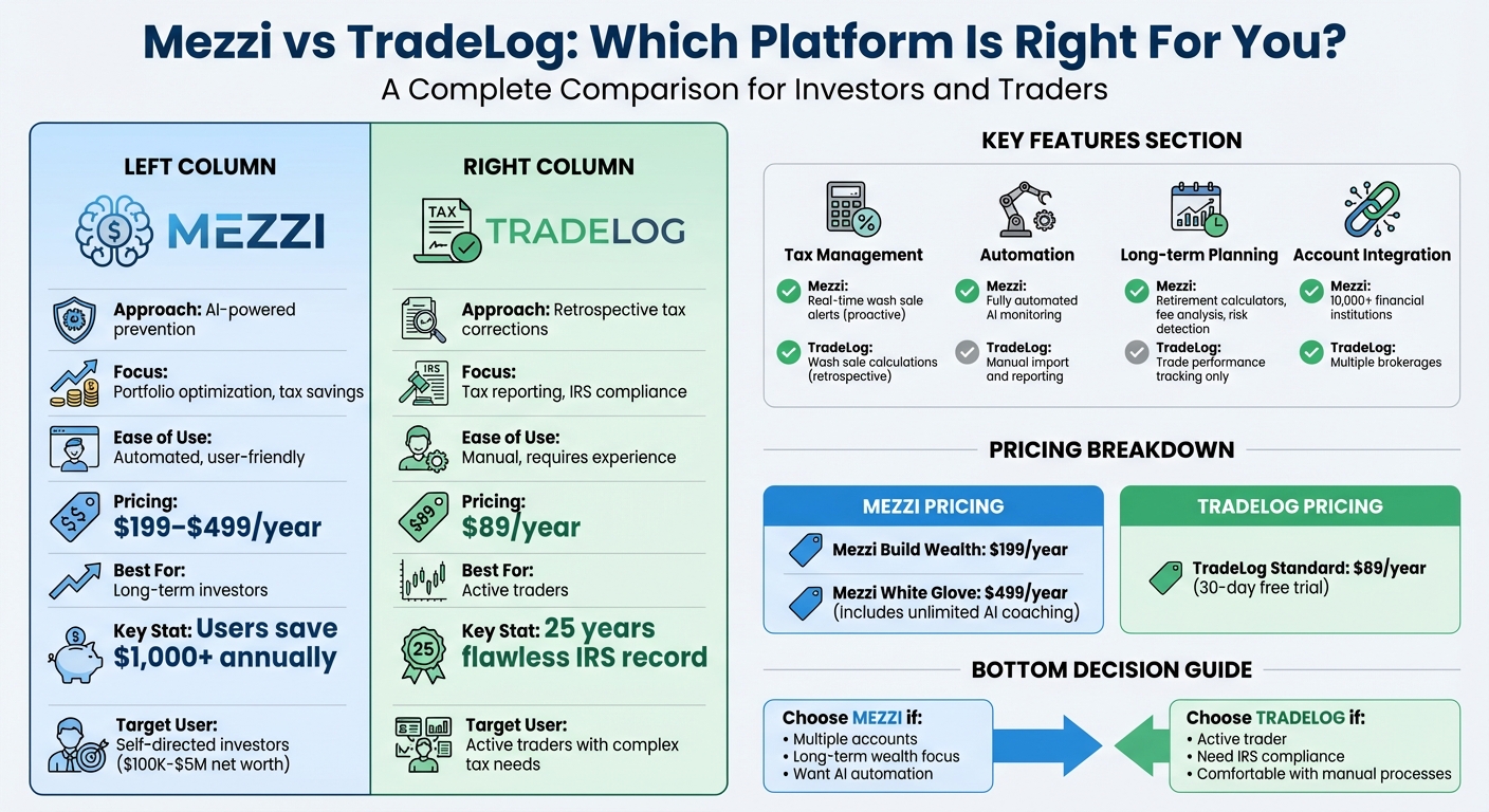 Mezzi vs TradeLog: Feature Comparison and Pricing Guide