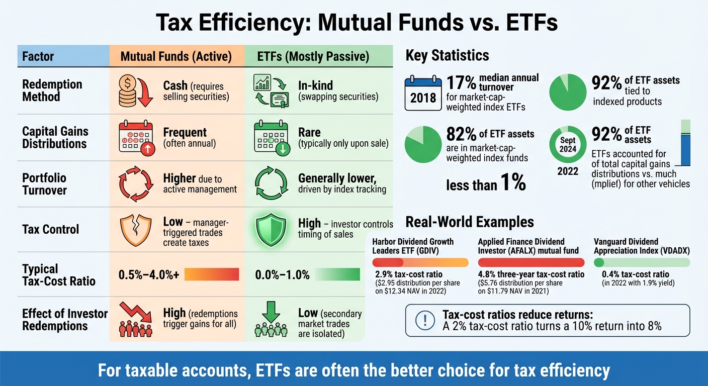 Tax Efficiency Comparison: Mutual Funds vs ETFs