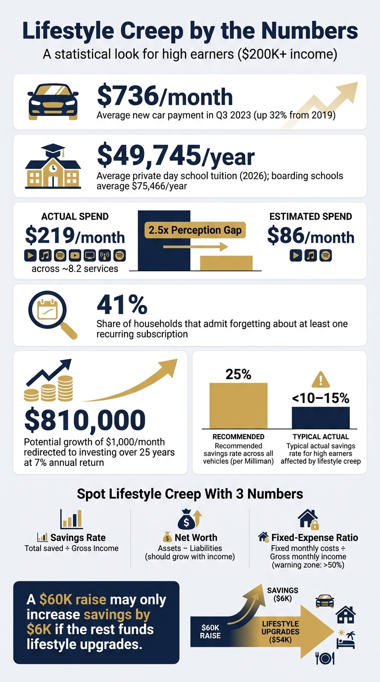Lifestyle Creep by the Numbers: How High Earners Lose Wealth