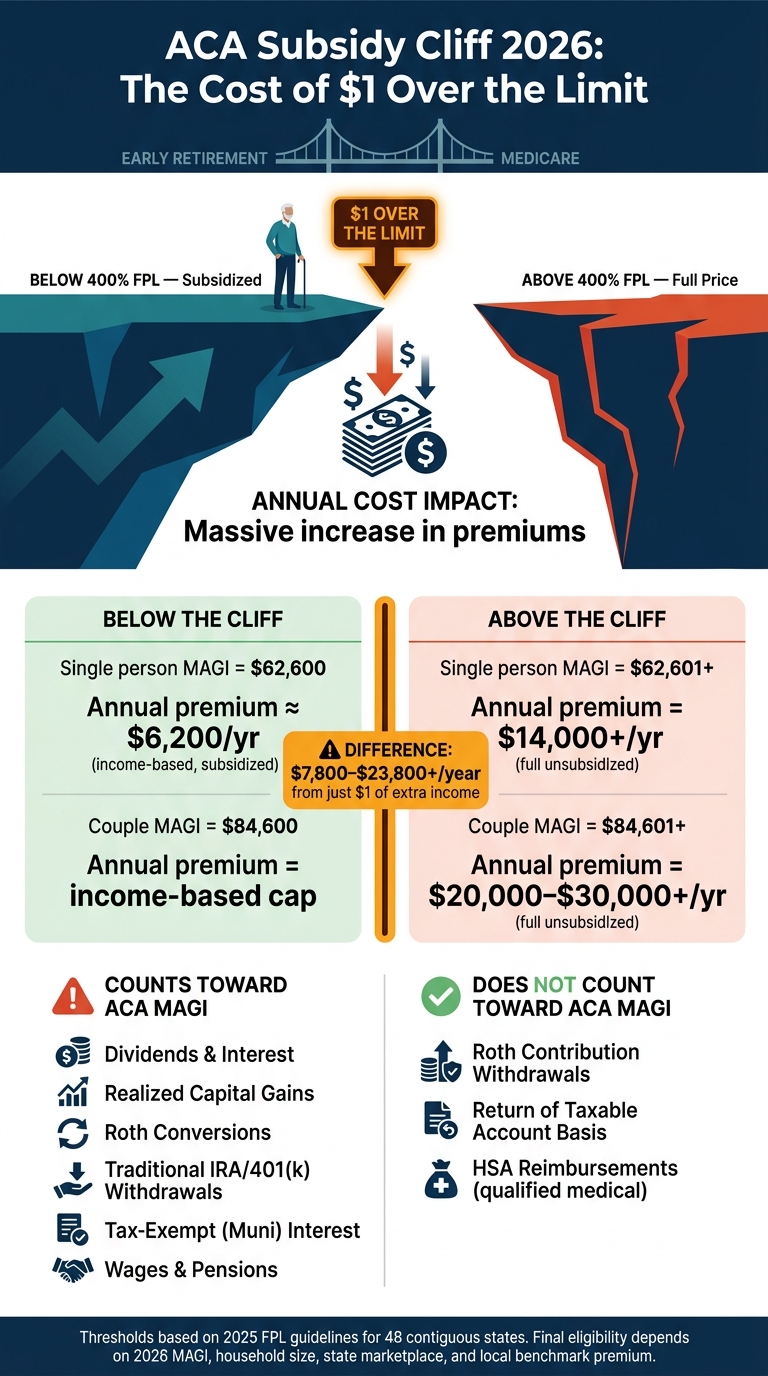 ACA Subsidy Cliff 2026: The Cost of $1 Over the Limit