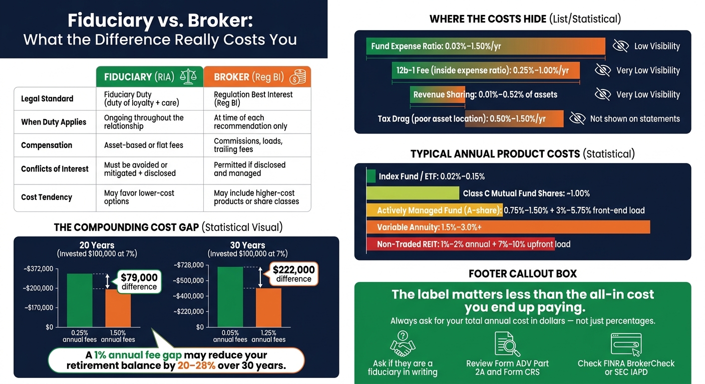 Fiduciary vs. Broker: True Cost Comparison Guide