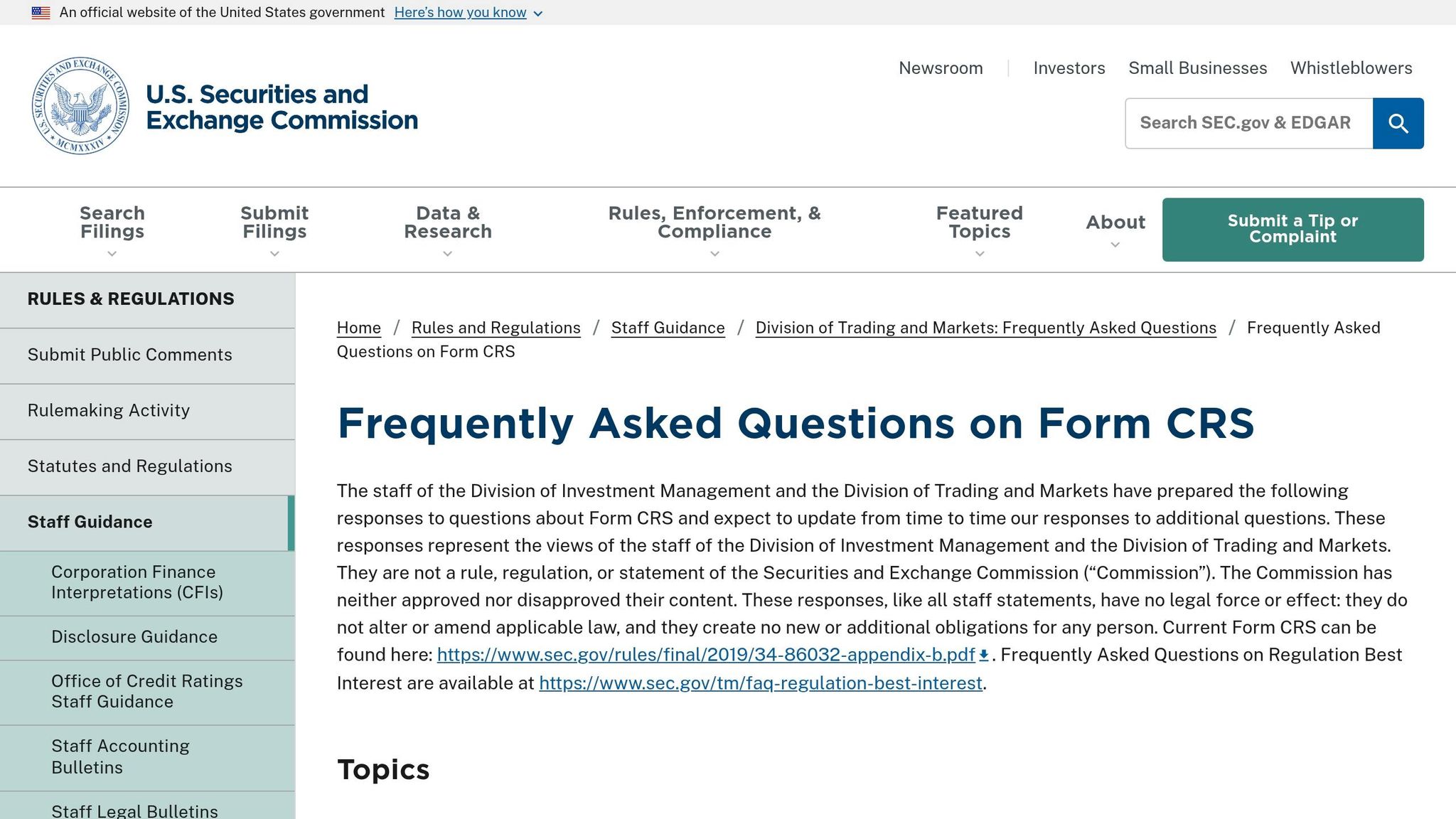 Form CRS