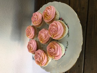 cupcakes rosenfrosting rosa
