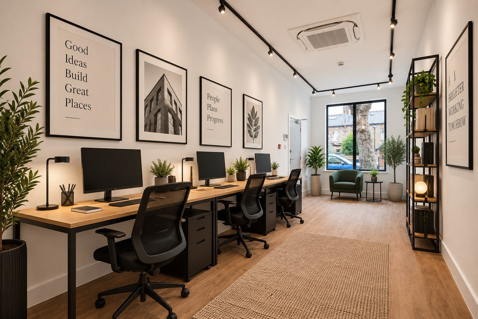 One of the three commercial office spaces created at Kent House Road