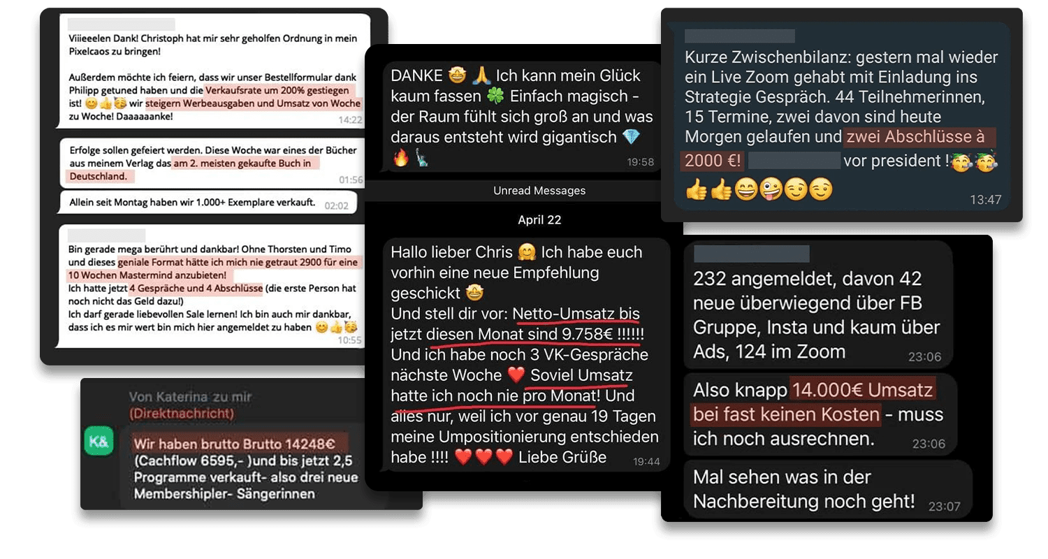 screenshot testimonials
