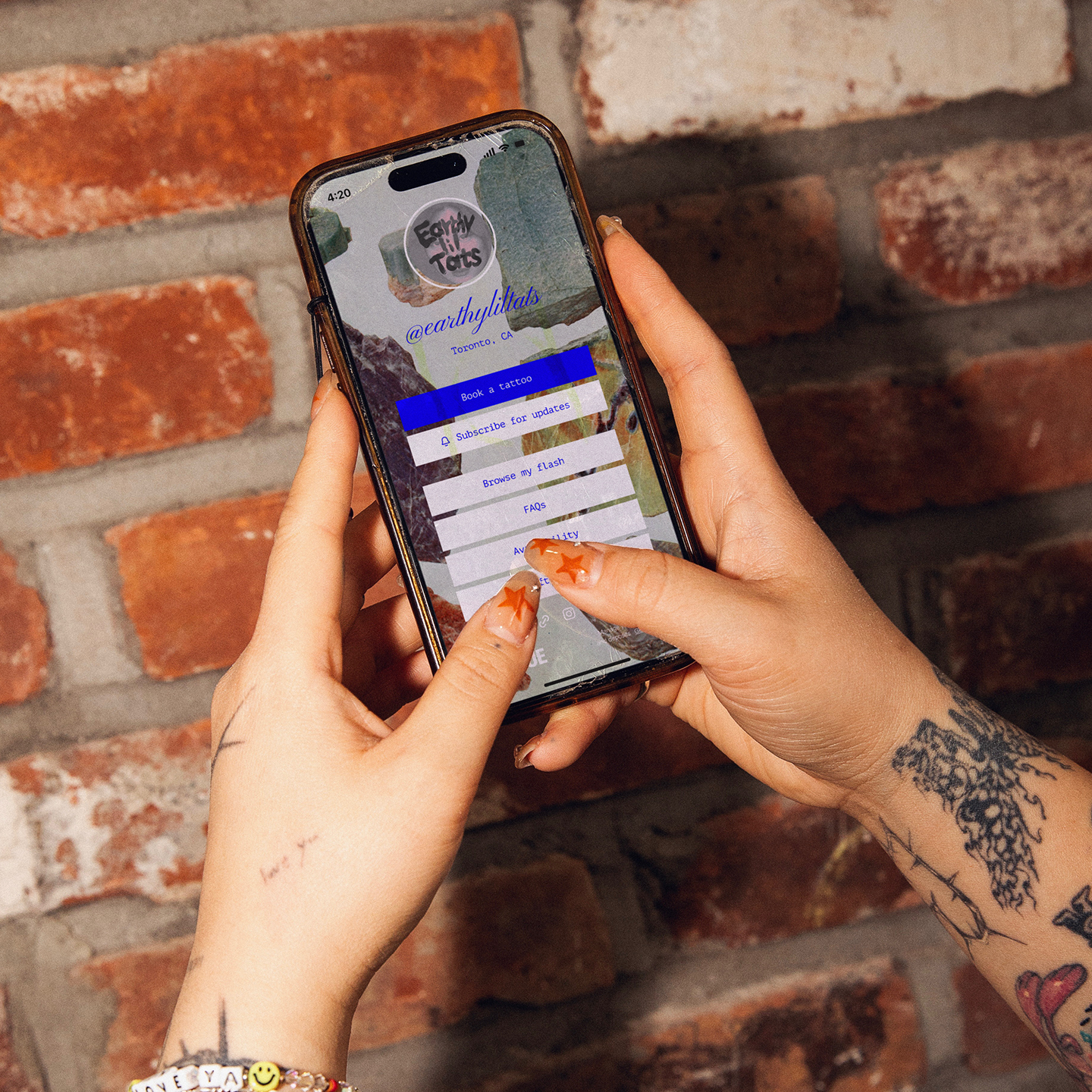 Diverse group of tattooed arms display together