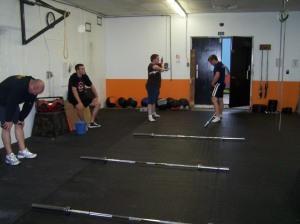 The middle of a workout and not one person doing it