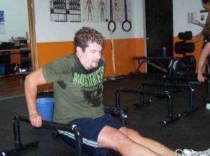Jamie first workout was a sweaty one!