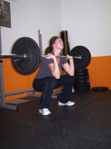 Chantal showing us how she thrusters