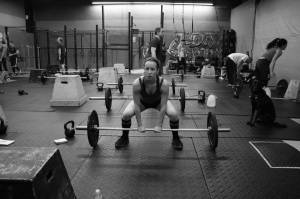 Chantal supports a fellow teacher by participating in the Hero WOD