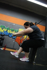Brianna having a go at pistols for the first time