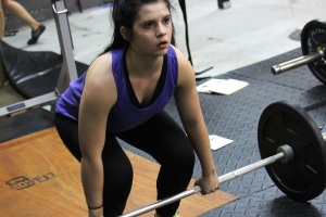 Jenna is set and ready to lift