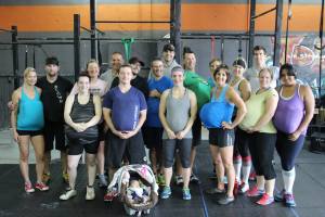 A big group for our Preggo WOD!
