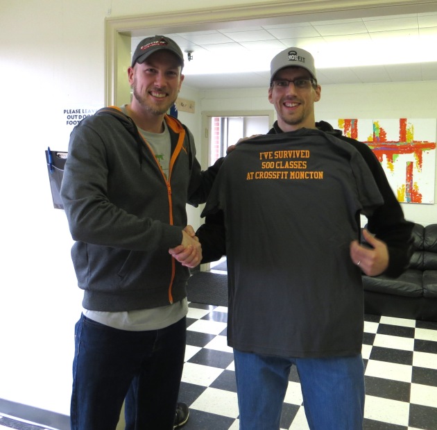 Trent earns his 500 club T-shirt!