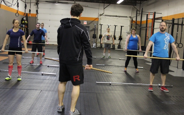 Blake leading the noon class