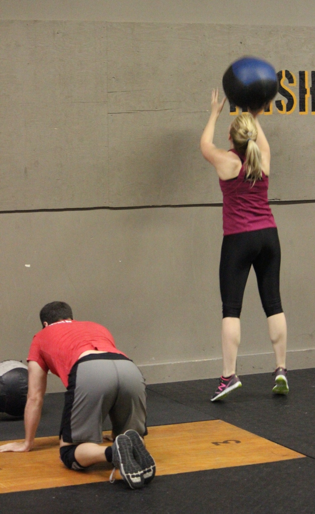 I don't know what Joey is doing, but it looks like Allisha is doing all the work. 