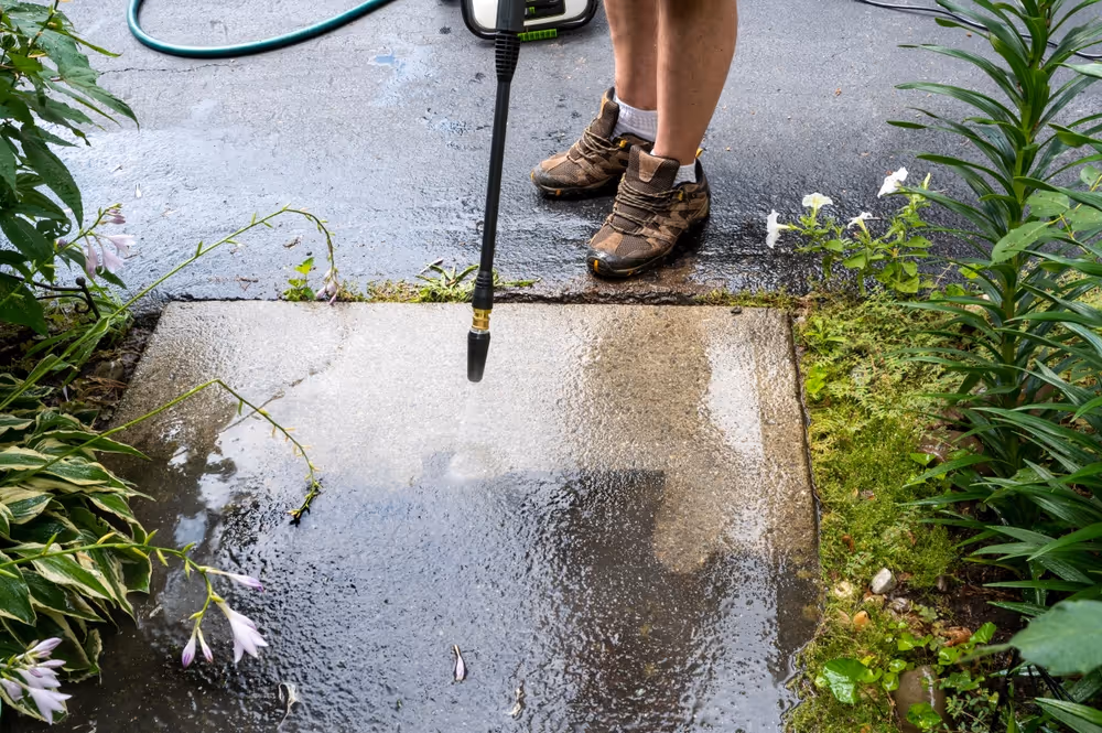 Pressure washing services.