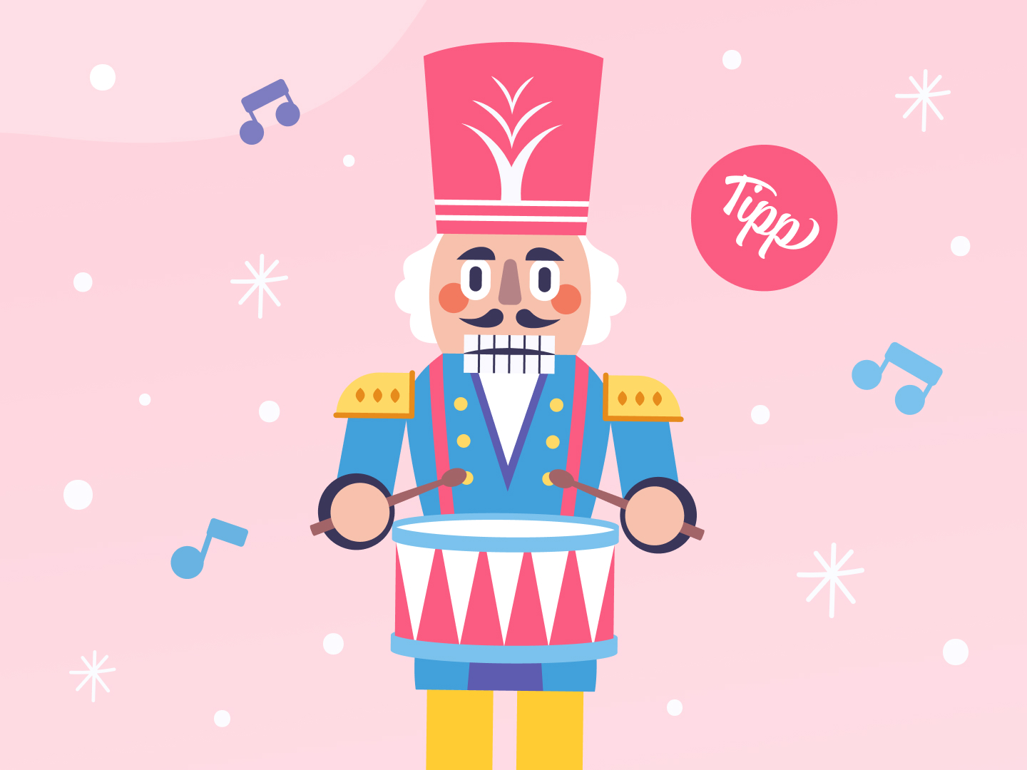 Ein Nussknacker der traurig guckt. 