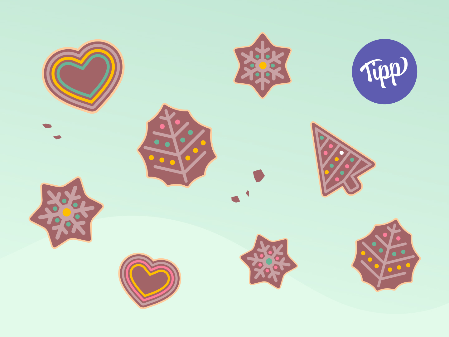 Eine bunte Vielzahl an Plätzchen.