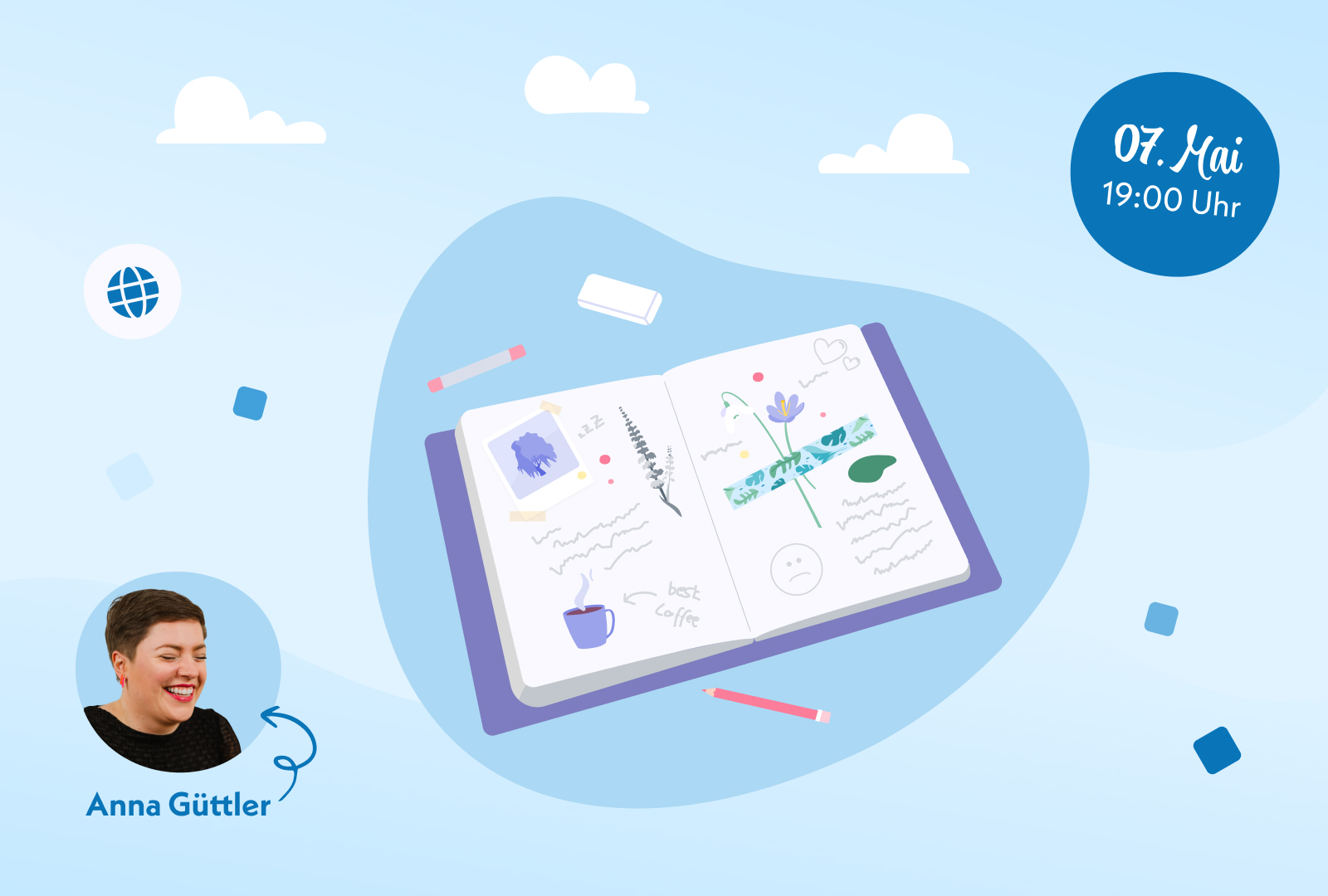 Ein geöffnetes Tagebuch