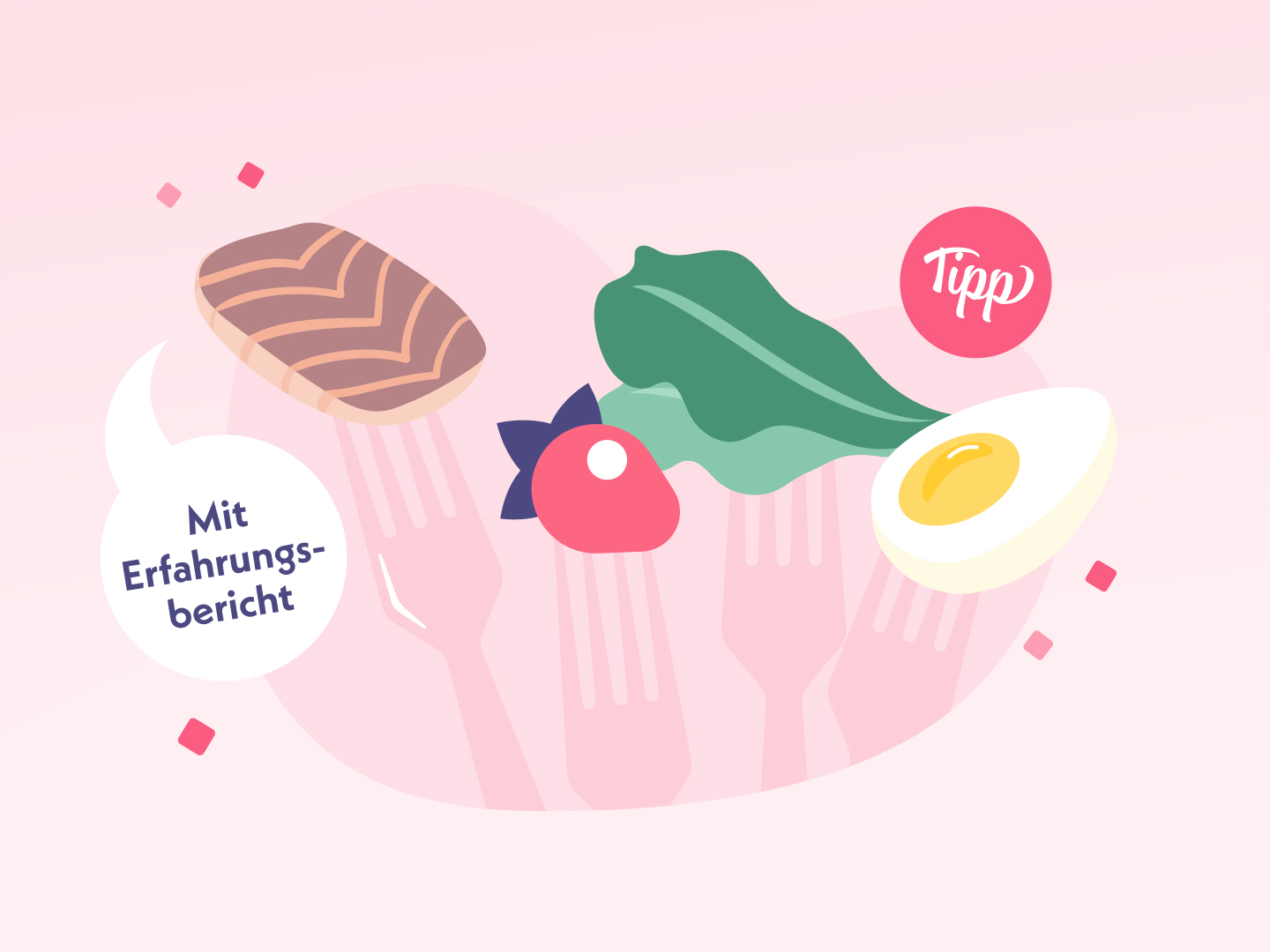 Gabeln die gesunde Lebensmittel hochhalten.