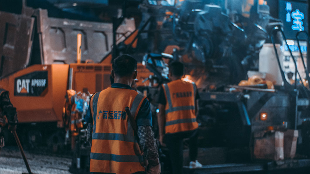 construction workers on site