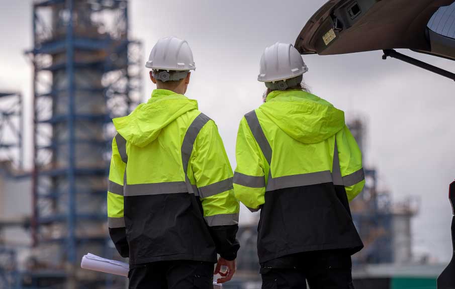 Inspectors on site for health & safety visit