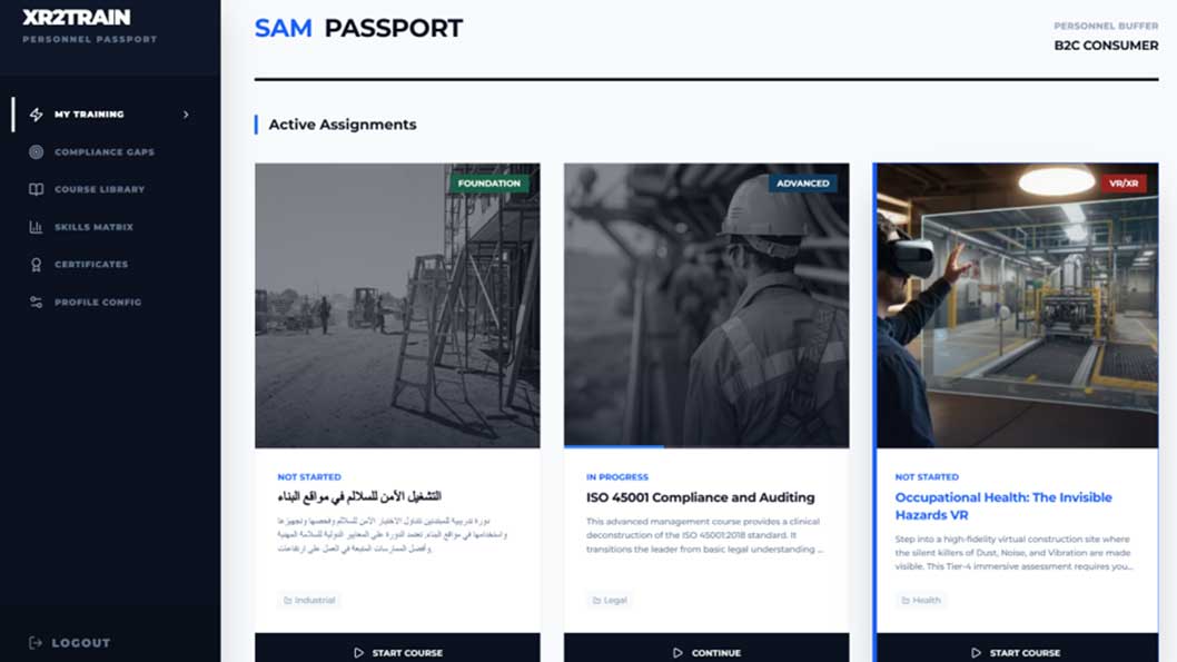 XR2train immersive courses