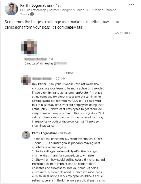 An example of what to post
