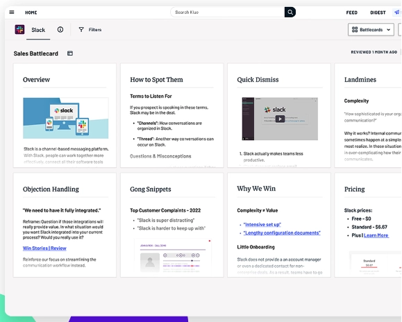 Klue competitor monitoring