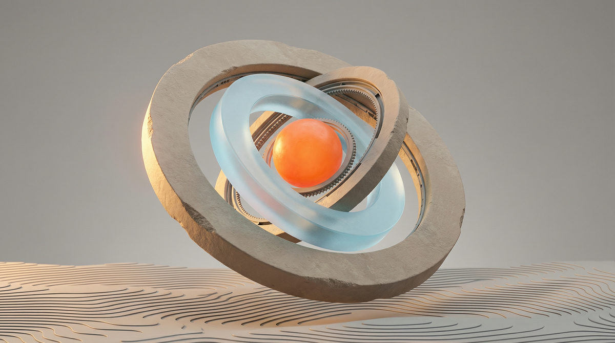 Trzy abstrakcyjne filary geometryczne reprezentujące porównanie różnych platform technologicznych w marketingu.