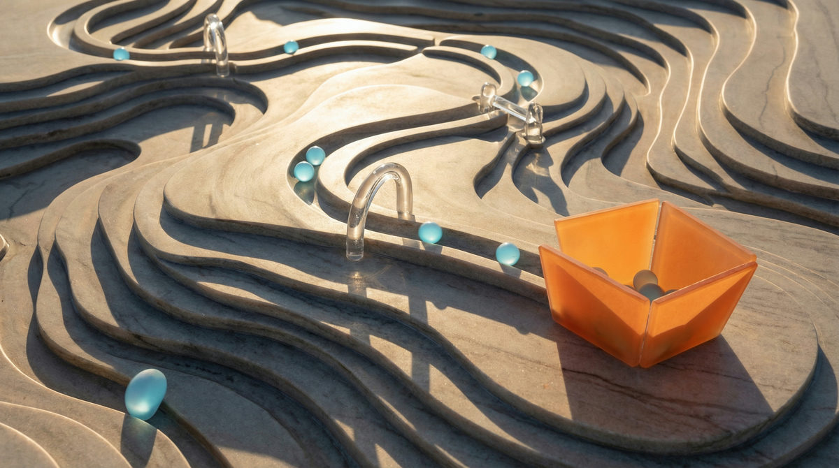 Artystyczna wizja przyszłości zakupów meblowych z wykorzystaniem rozszerzonej rzeczywistości i danych