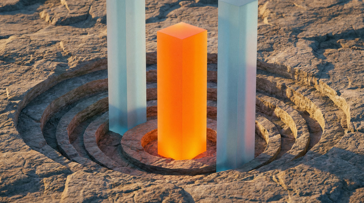 Abstrakcyjna wizualizacja przepływu danych i analityki marketingowej.