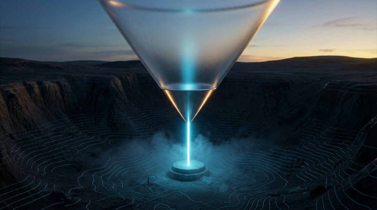 Strukturalna kompozycja warstwowa symbolizująca synergię między kanałami reklamowymi i budowanie stabilnego ROI.