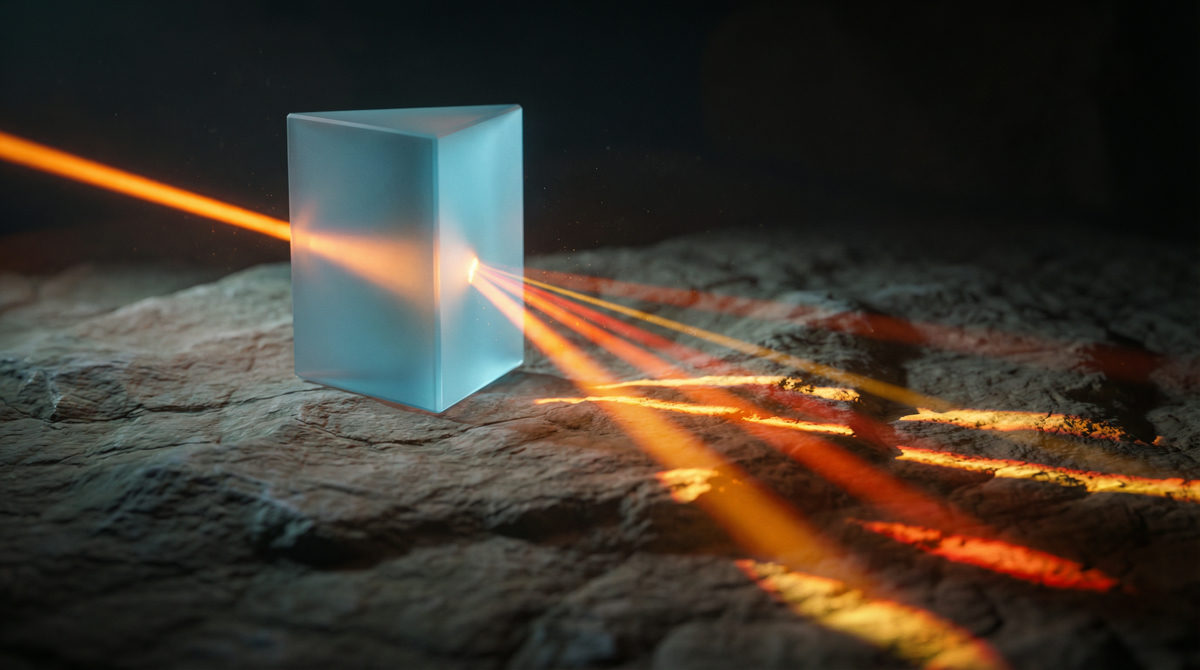 Artystyczna wizja sukcesu w modzie: płynna pomarańczowa tkanina wchodzi w interakcję z solidną architekturą z kamienia i szkła.