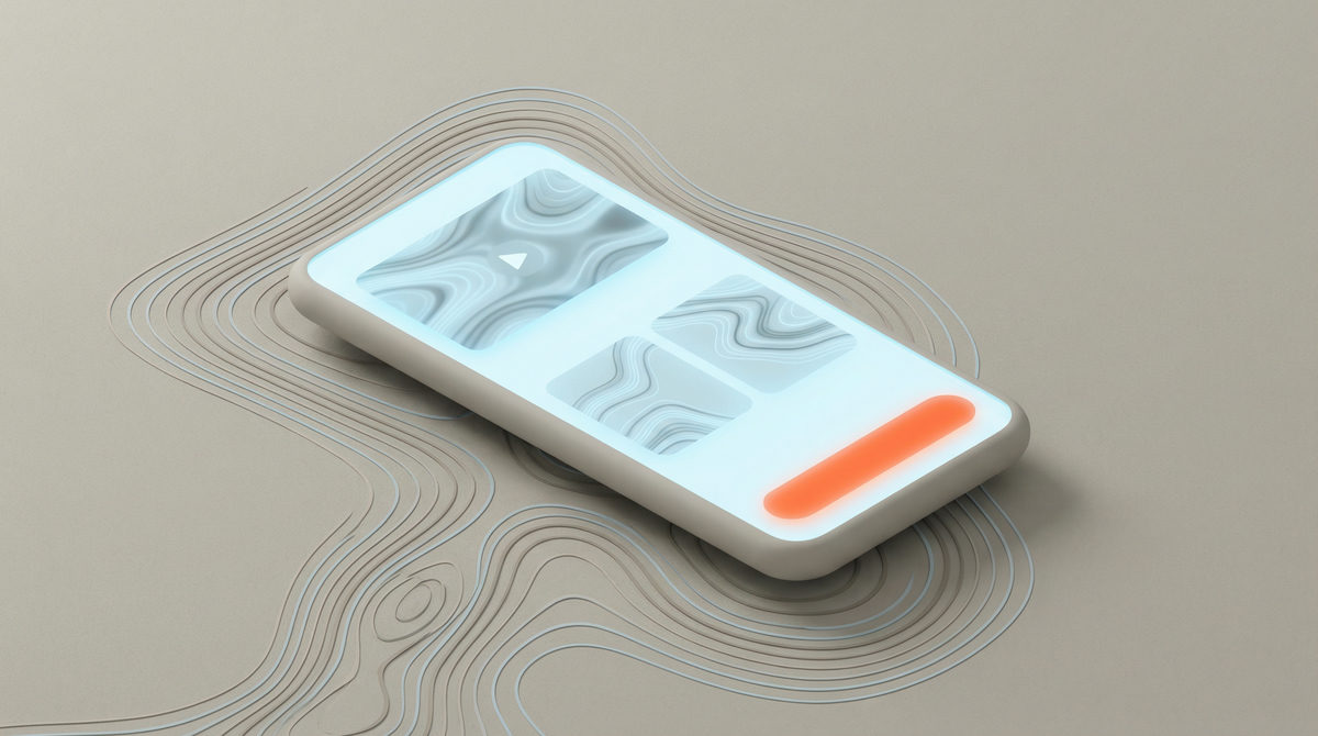 Wizualizacja widgetów wideo na ekranie mobilnym w sklepie internetowym