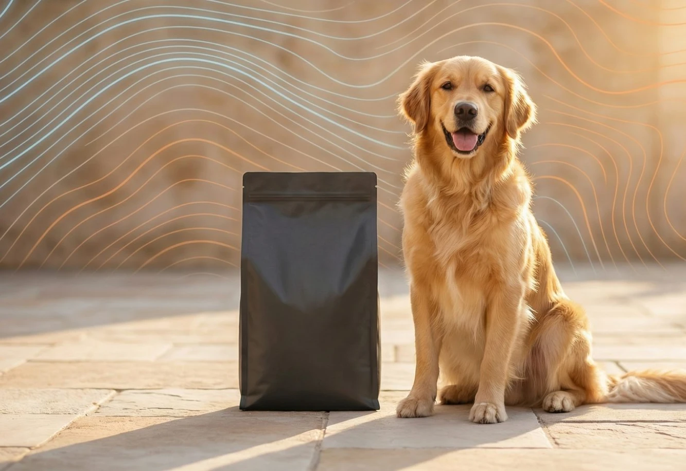 pies z opakowaniem karmy - okładka case study