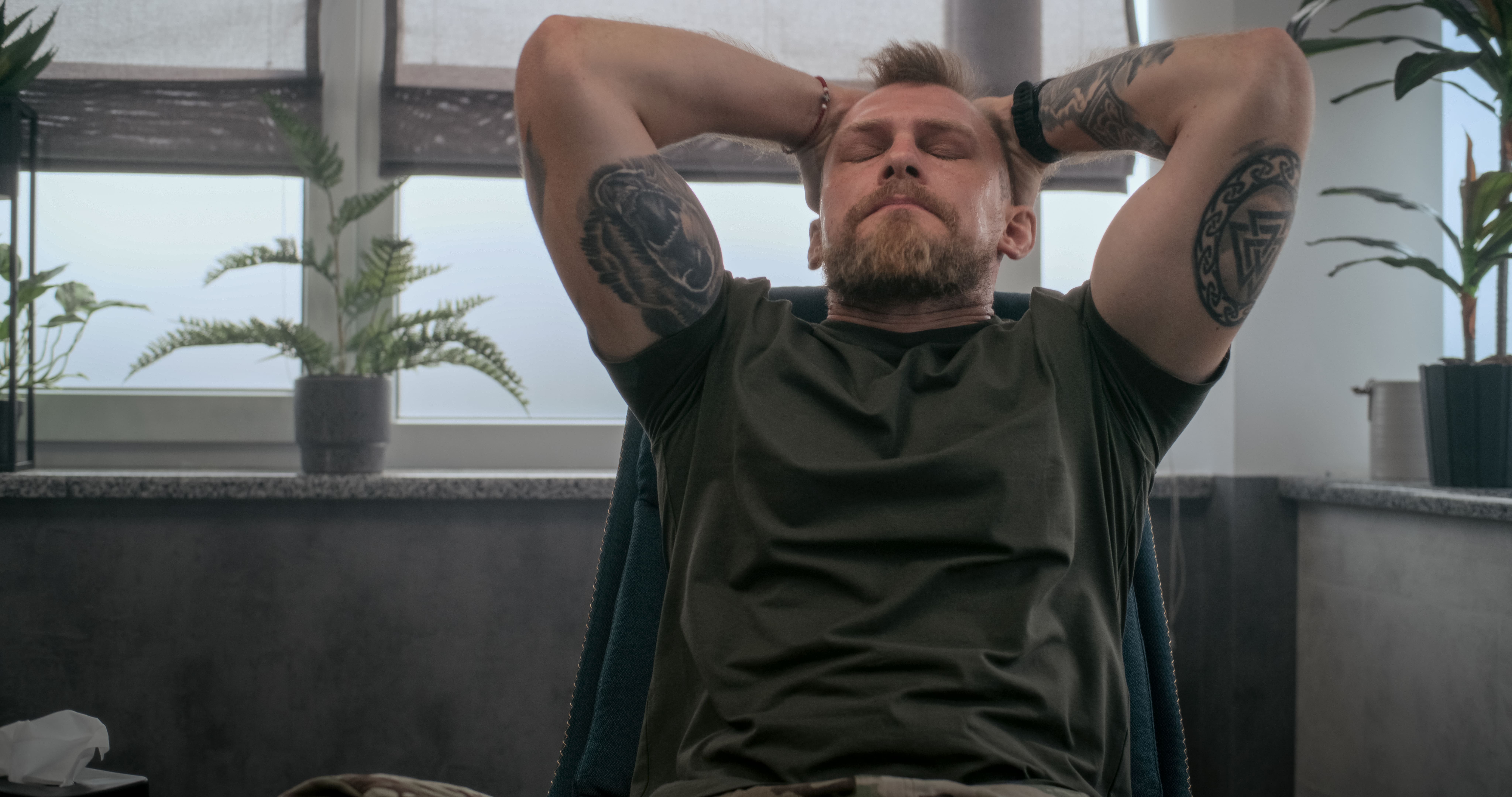 Man Suffering from Trauma symptoms