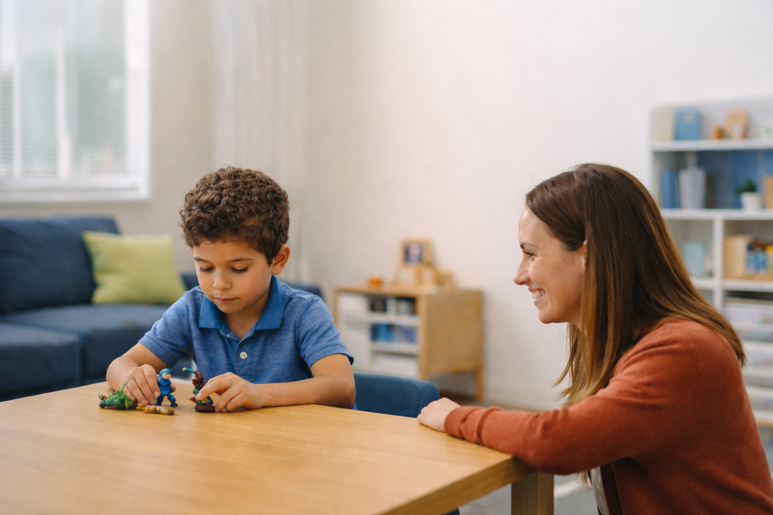 Child engaged in play therapy at CARE Counseling