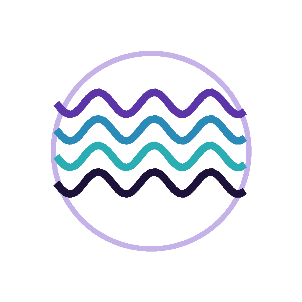 Waves icon representing depth beyond talk therapy
