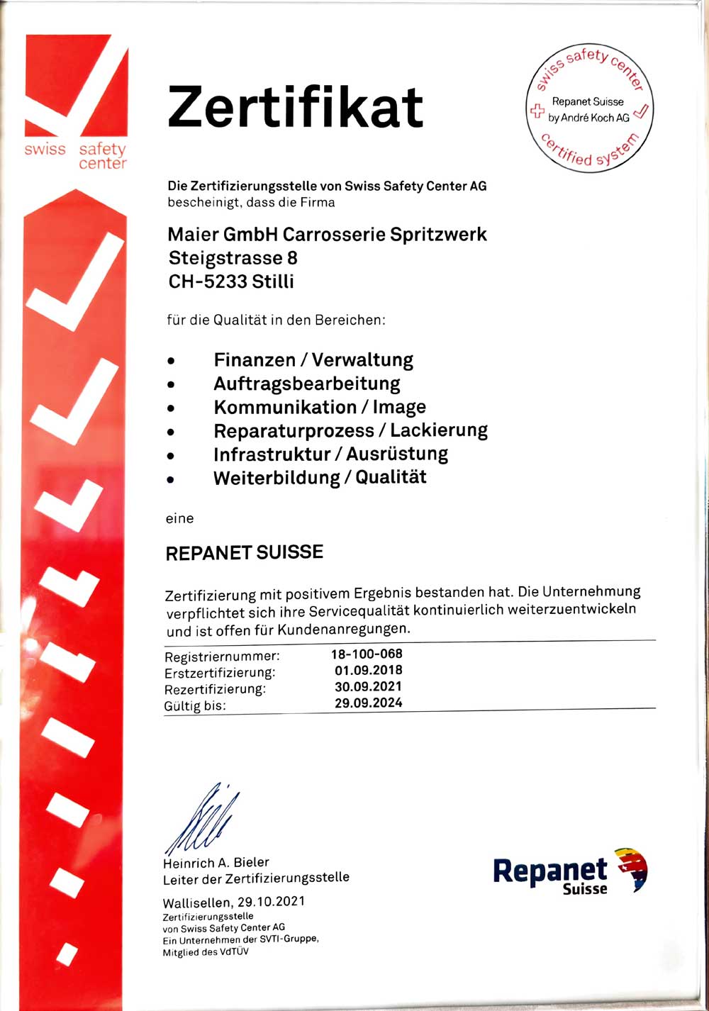 Qualifizierter Porsche Karosserie Techniker