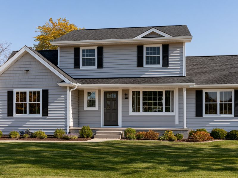 Second floor addition with blue siding in Ottawa