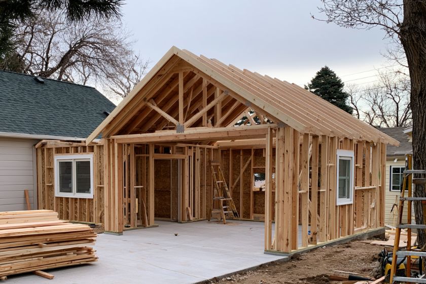 Garage addition mid-construction in Ottawa by OGC