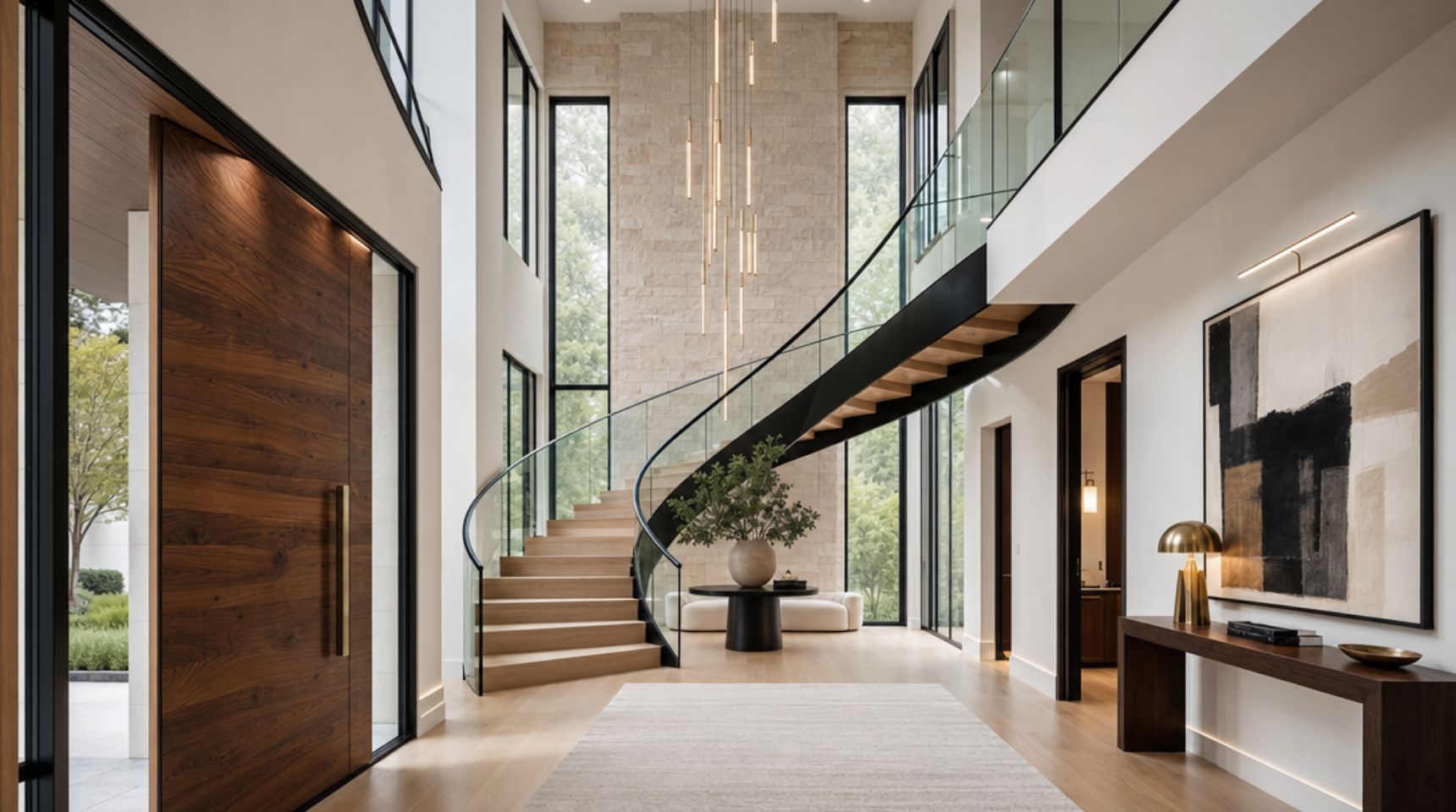 Interior staircase of a custom home built in Ottawa by Ottawa General Contractors