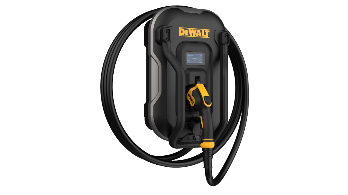 DEWALT 48 amp Wall Mounted EV Charger in Black