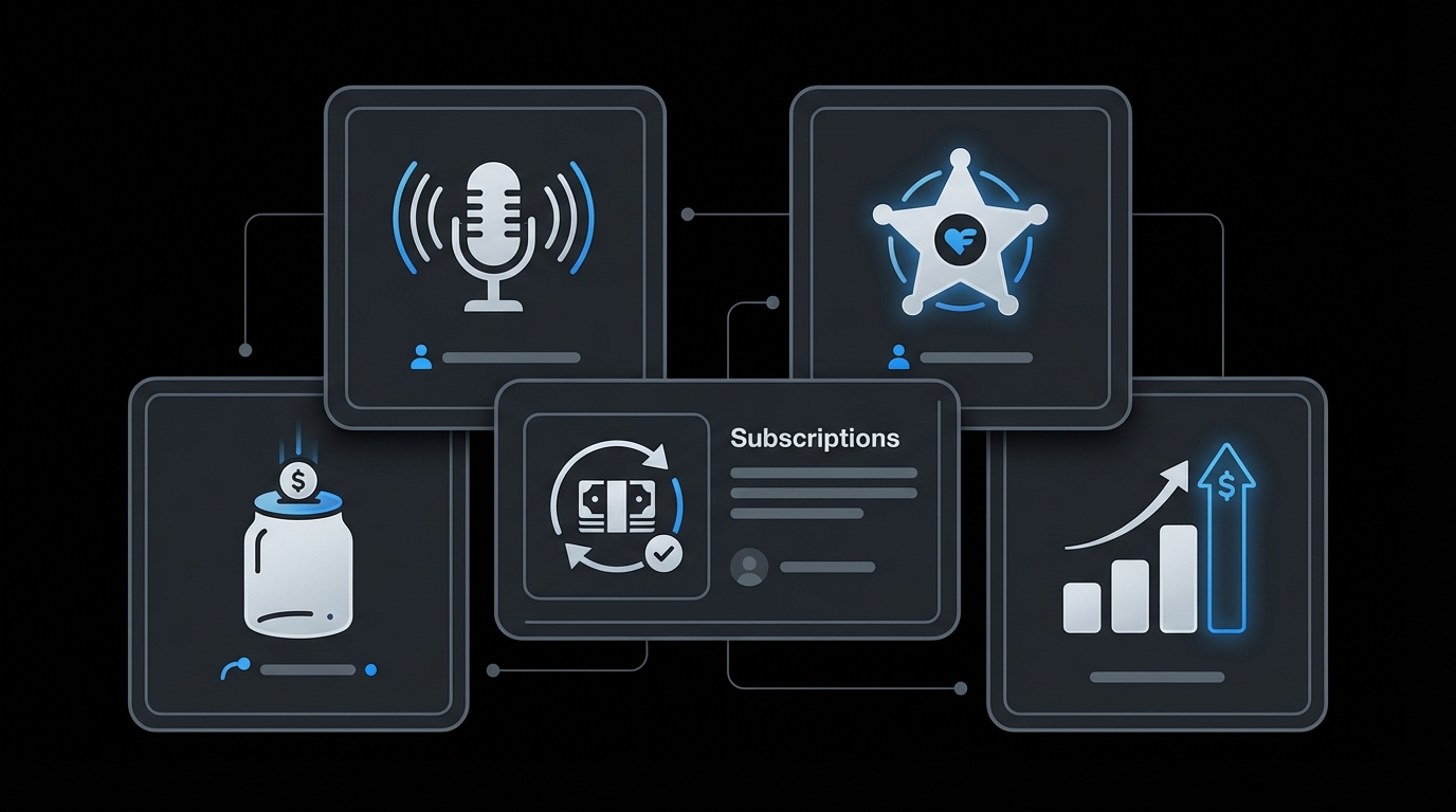 Five Twitter/X creator monetization options overview