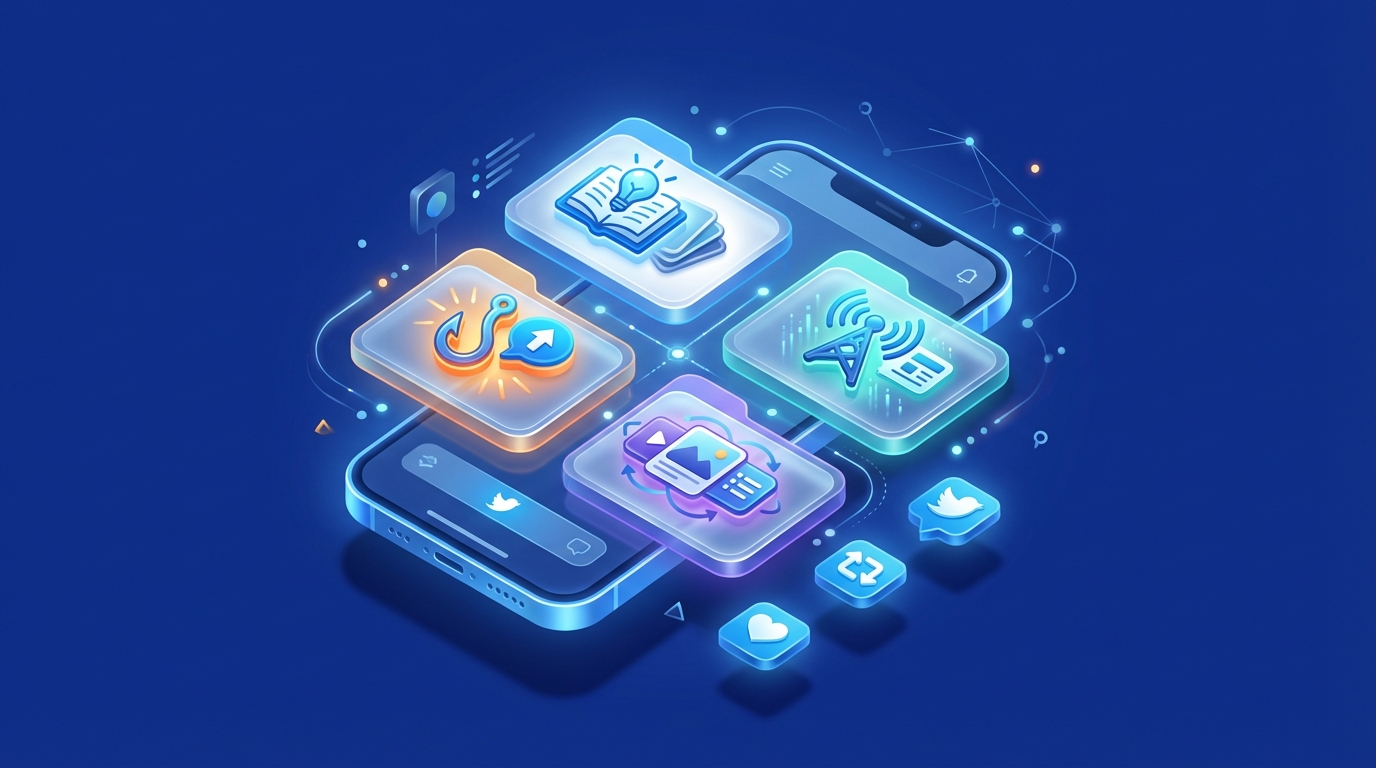 Twitter bookmark folders organized for content creators