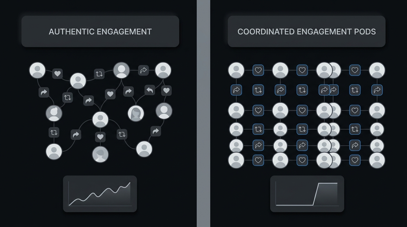 Dark mode X interface showing two tweet performance comparisons