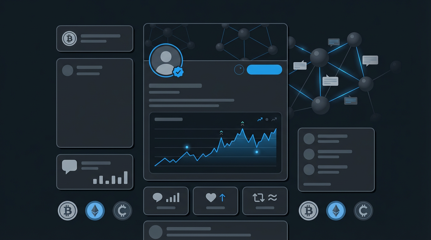 Crypto project Twitter profile in dark mode X interface